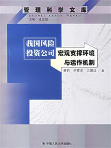 我國風(fēng)險投資公司宏觀支撐環(huán)境與運作機制管理科學(xué)文庫