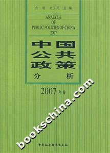 中國公共政策分析(2007年卷)